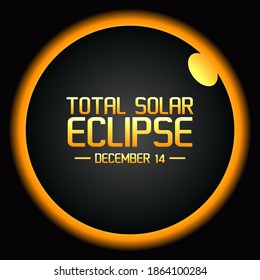vector graphic of total solar eclipse good for total solar eclipse celebration. flat design. flyer design.flat illustration.