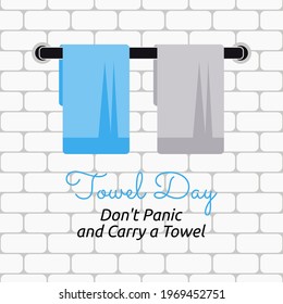 vector graphic of towel day good for towel day celebration. flat design. flyer design.flat illustration.