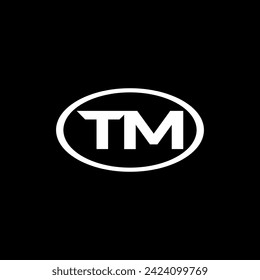 Gráfico vectorial del icono de marca registrada. Ilustración del vector de identidad legal de la plantilla de logotipo de TM. Señales y símbolos planos y formales para comercio o mercancías.y para logotipos de empresas, marca, etc.