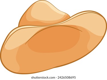 Vector graphic of a traditional cowboy hat