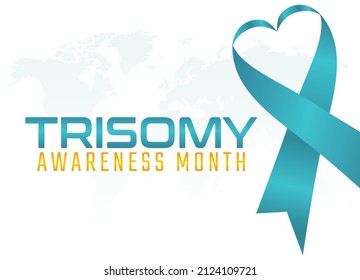 vector graphic of trisomy awareness month good for trisomy awareness month celebration. flat design. flyer design.flat illustration.