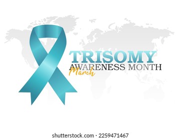 gráfico vectorial del mes de la conciencia de la trisomía bueno para la celebración del mes de la toma de conciencia de la trisomía. diseño plano. diseño de volante.ilustración plana.