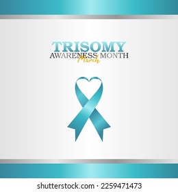 vector graphic of trisomy awareness month good for trisomy awareness month celebration. flat design. flyer design.flat illustration.