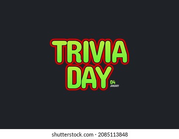 vector graphic of trivia day good for trivia day celebration. flat design. flyer design.flat illustration.