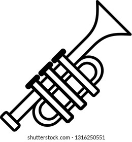 Vector graphic of trumpet icon.