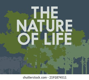 Vector graphic t-shirt design, the nature of life