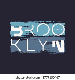 Vector graphic t-shirt design, poster, print on the theme of Brooklyn NYC.