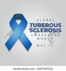 vector graphic of tuberous sclerosis awareness month good for tuberous sclerosis awareness month celebration. flat design. flyer design.flat illustration.