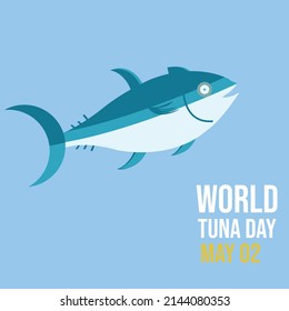vector graphic of  tuna day good for national tuna day celebration. flat design. flyer design.flat illustration.