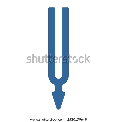 Vector graphic of a tuning fork symbol