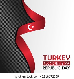 gráfico vectorial del día bueno de la república turca para la celebración del día de la república turca. diseño plano. diseño de volante.ilustración plana.