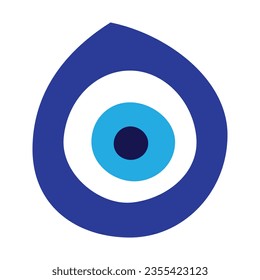 Vector graphic of a Turkish nazar or amulet to protect from the evil eye