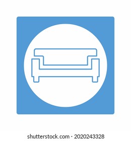 Vector Graphic of Two Seats - White Moon Style - simple illustration. Editable stroke. Design template vector.outline style design.Vector graphic illustration
