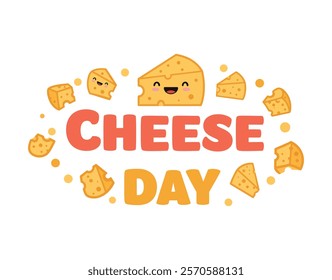 vector graphic of typography national cheese lover's day good for national cheese lover's day celebration flat illustration design.