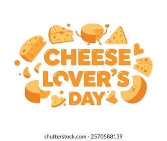 vector graphic of typography national cheese lover's day good for national cheese lover's day celebration flat illustration design.