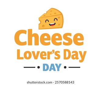 vector graphic of typography national cheese lover's day good for national cheese lover's day celebration flat illustration design.