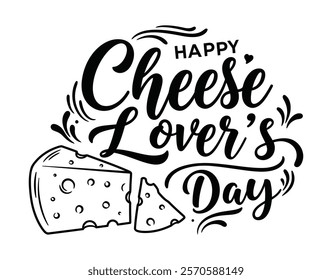 vector graphic of typography national cheese lover's day good for national cheese lover's day celebration flat illustration design.