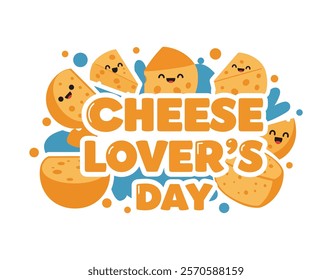 vector graphic of typography national cheese lover's day good for national cheese lover's day celebration flat illustration design.