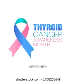 vector graphic of Tyroid Cancer Awareness month good for Tyroid Cancer Awareness celebration. flat design. flyer design.flat illustration.