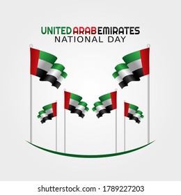 vector graphic of UAE national day good for UAE national day celebration. flat design. flyer design.flat illustration. national day. celebration.