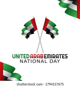 vector graphic of UAE national day good for UAE national day celebration. flat design. flyer design.flat illustration. national day. celebration.	