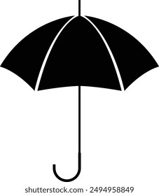 Vector Graphic of Umbrella icon, in cartoon style minimal design template silhouette vector elements, isolated on transparent background, used for mobile app, web site, ui and ux vectors.