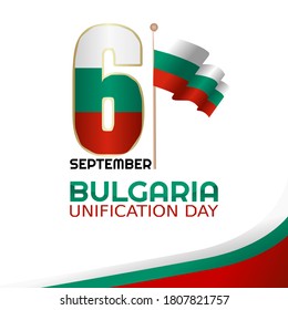 vector graphic of unification day of Bulgaria good for unification day of Bulgaria celebration. flat design. flyer design.flat illustration.	