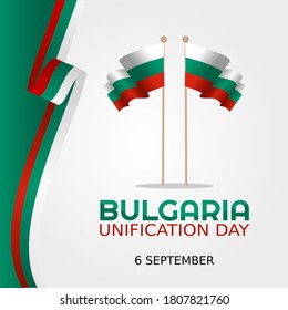 vector graphic of unification day of Bulgaria good for unification day of Bulgaria celebration. flat design. flyer design.flat illustration.	