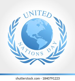 vector graphic of united nations day good for united nations day celebration. flat design. flyer design.flat illustration.