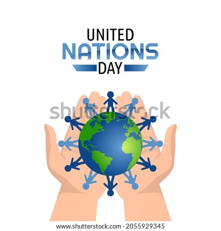 vector graphic of united nations day good for united nations day celebration. flat design. flyer design.flat illustration.