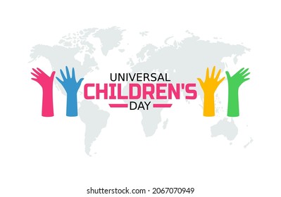 vector graphic of universal children's day good for universal children's day celebration. flat design. flyer design.flat illustration.