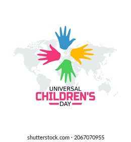 vector graphic of universal children's day good for universal children's day celebration. flat design. flyer design.flat illustration.