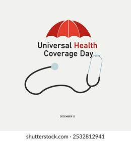 Gráfico de Vector del Día de la Cobertura Sanitaria Universal bueno para la celebración nacional del Día de la Cobertura Sanitaria Universal.