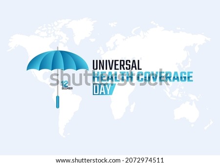 vector graphic of universal health coverage day good for universal health coverage day celebration. flat design. flyer design.flat illustration.