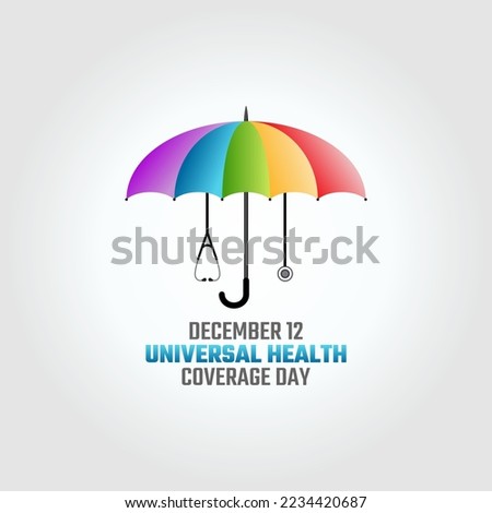 vector graphic of universal health coverage day good for universal health coverage day celebration. flat design. flyer design.flat illustration.