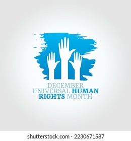 vector graphic of universal human rights month good for universal human rights month celebration. flat design. flyer design.flat illustration.