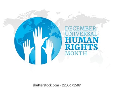 vector graphic of universal human rights month good for universal human rights month celebration. flat design. flyer design.flat illustration.