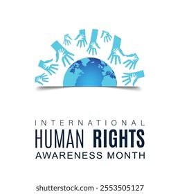 vector graphic of universal human rights month good for universal human rights month celebration. flat design. flyer design.flat illustration.	