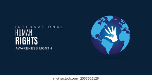 vector graphic of universal human rights month good for universal human rights month celebration. flat design. flyer design.flat illustration.	