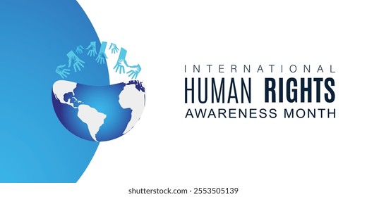 vector graphic of universal human rights month good for universal human rights month celebration. flat design. flyer design.flat illustration.	