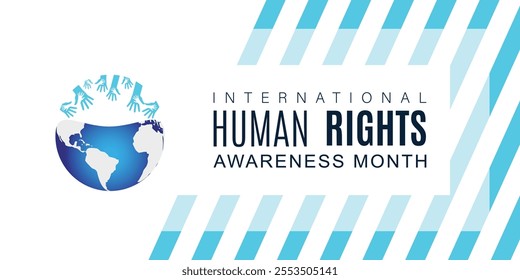 vector graphic of universal human rights month good for universal human rights month celebration. flat design. flyer design.flat illustration.	