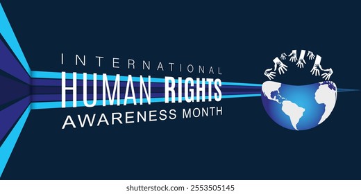 vector graphic of universal human rights month good for universal human rights month celebration. flat design. flyer design.flat illustration.	