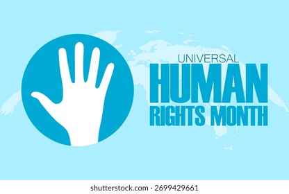 Gráfico vetorial do Mês Universal dos Direitos Humanos ideal para a celebração do Mês Universal dos Direitos Humanos.
