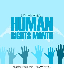 Gráfico vetorial do Mês Universal dos Direitos Humanos ideal para a celebração do Mês Universal dos Direitos Humanos.
