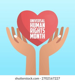 Gráfico vetorial da celebração do Mês Universal dos Direitos Humanos para o Mês Universal dos Direitos Humanos.