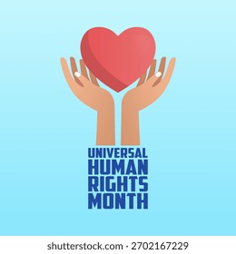 Gráfico vetorial da celebração do Mês Universal dos Direitos Humanos para o Mês Universal dos Direitos Humanos.