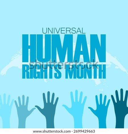 Vector graphic of Universal Human Rights Month ideal for Universal Human Rights Month celebration.
