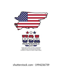 vector graphic of USA independence day good for USA independence day celebration. flat design. flyer design.flat illustration.