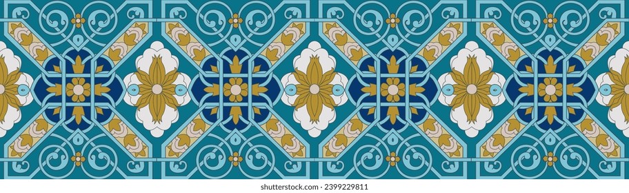 vector graphic uzbek traditional pattern