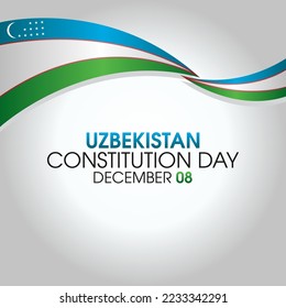gráfico vectorial del día de la constitución de uzbekistán bueno para la celebración del día de la constitución de uzbekistán. diseño plano. diseño de volante.ilustración plana.